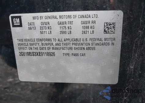 2014 Cadillac Xts Luxury from USA, damaged, VIN 2G61M5S3XE9118926